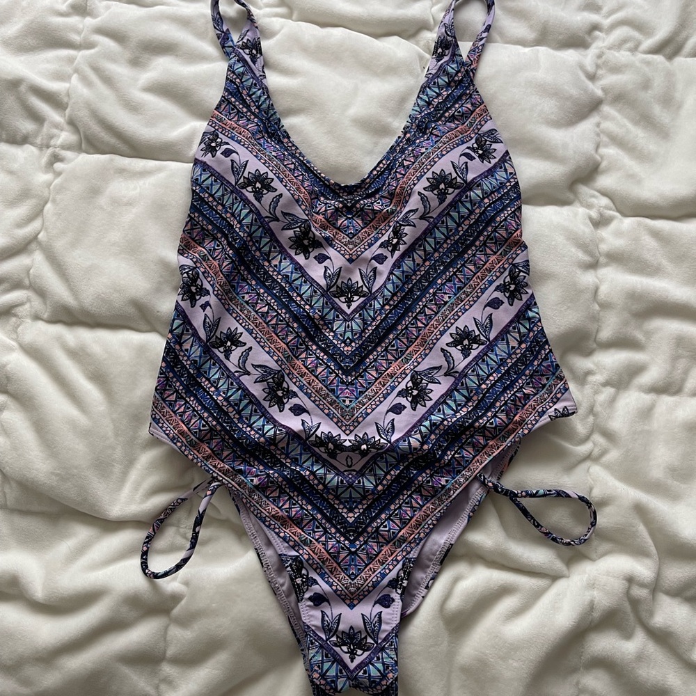 Kendall & Kylie purple one piece bathing suit